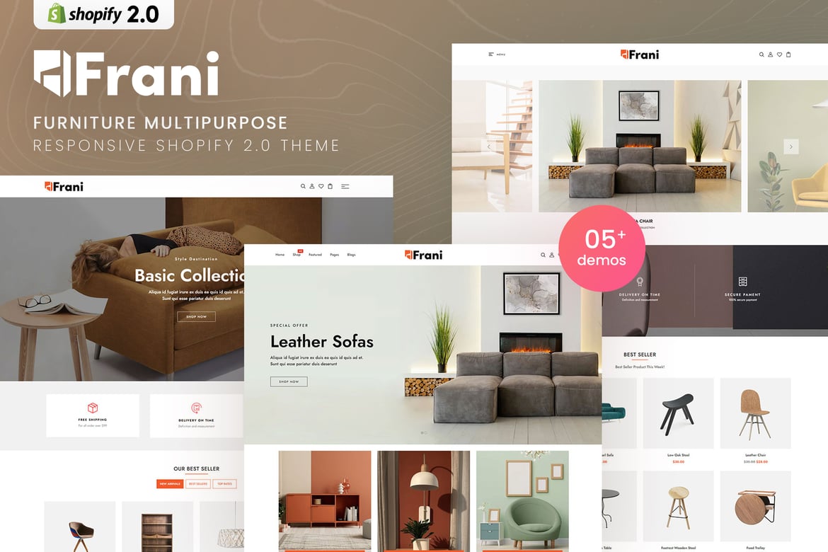 Frani - Многоцелевая тема Shopify 2.0 для мебели