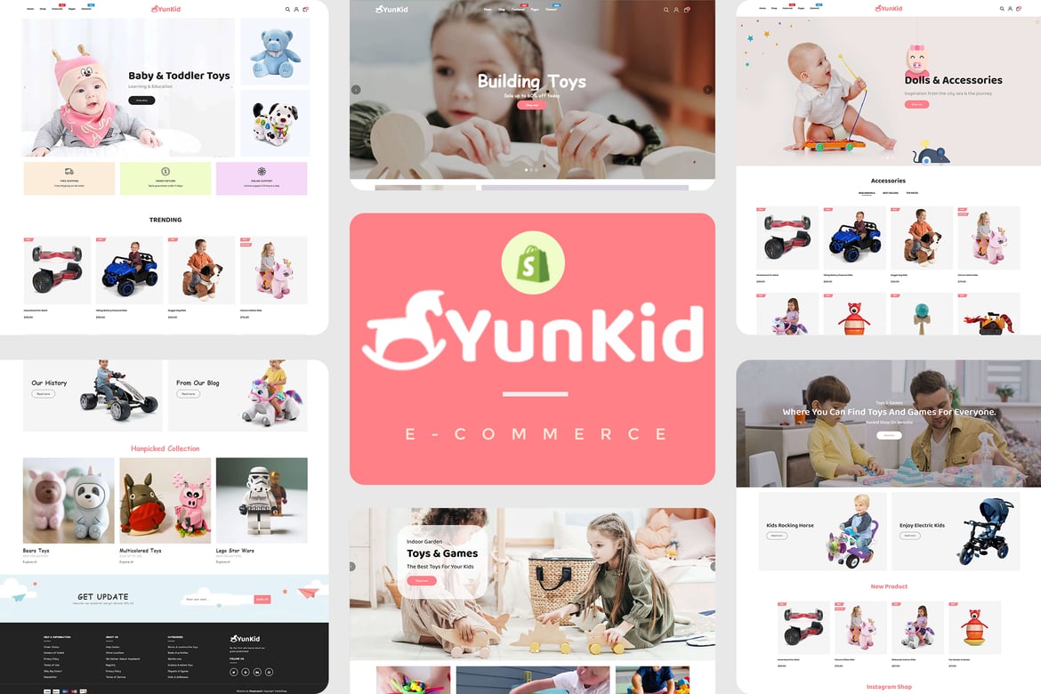 Yunkid - адаптивная тема Shopify для магазина детских игрушек