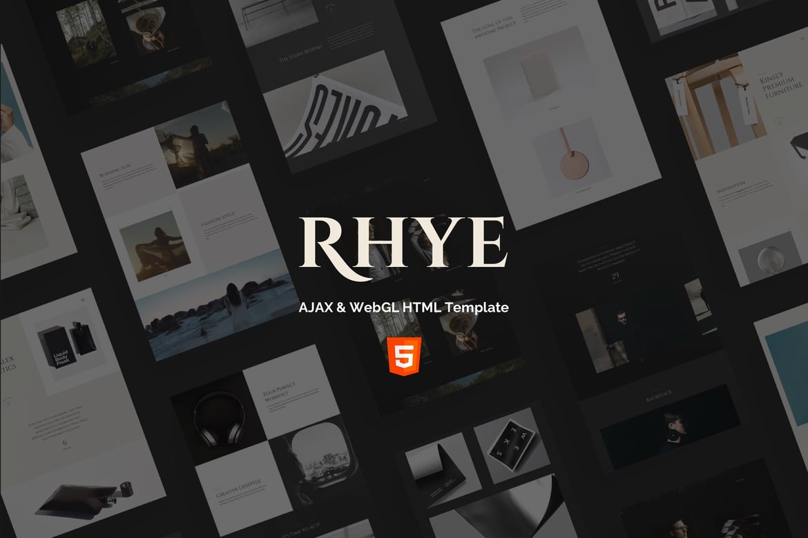 Rhye — креативный Шаблон AJAX HTML5