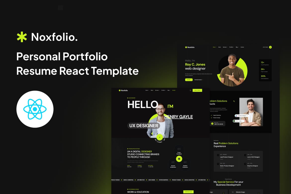 Noxfolio - Шаблон для чтения личного портфолио