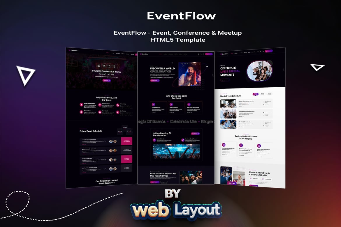 EventFlow - Шаблон HTML5 для мероприятий и конференций