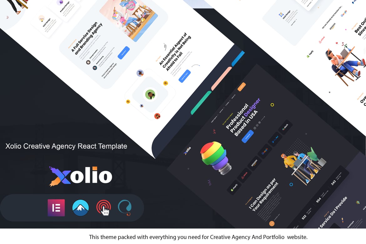 Xolio - Шаблон React для креативного агентства и портфолио