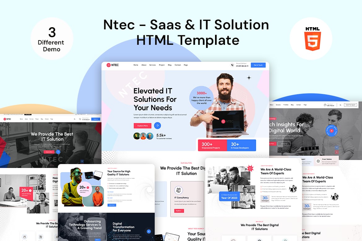 HTML-шаблон Ntec - SaaS и ИТ-решения