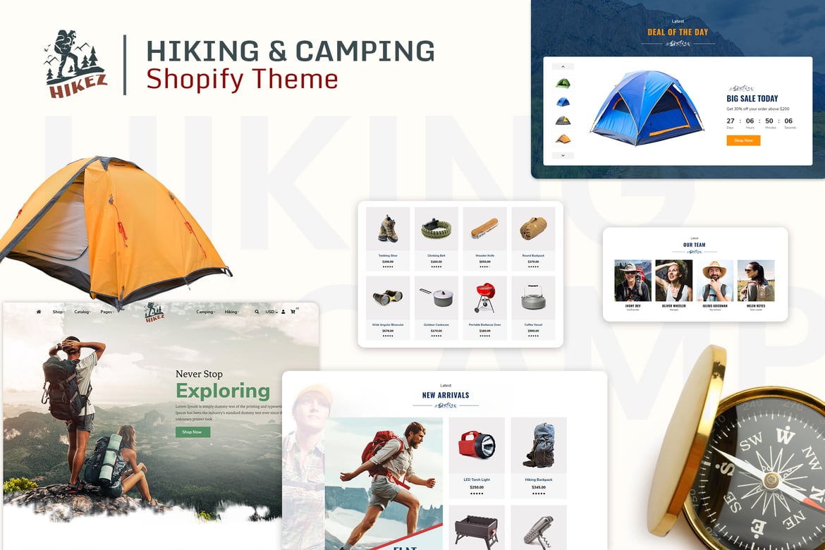Hikez | Тема Shopify для треккинга и пеших прогулок