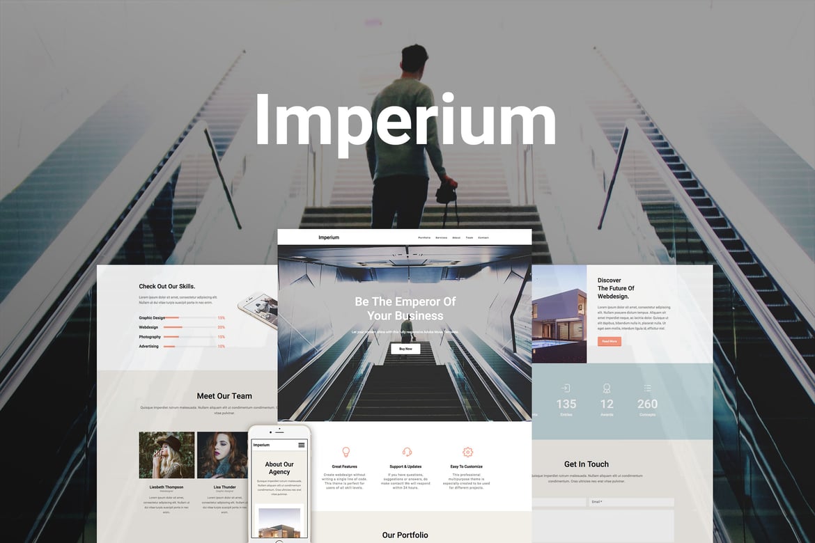 Imperium - Адаптивный шаблон Muse