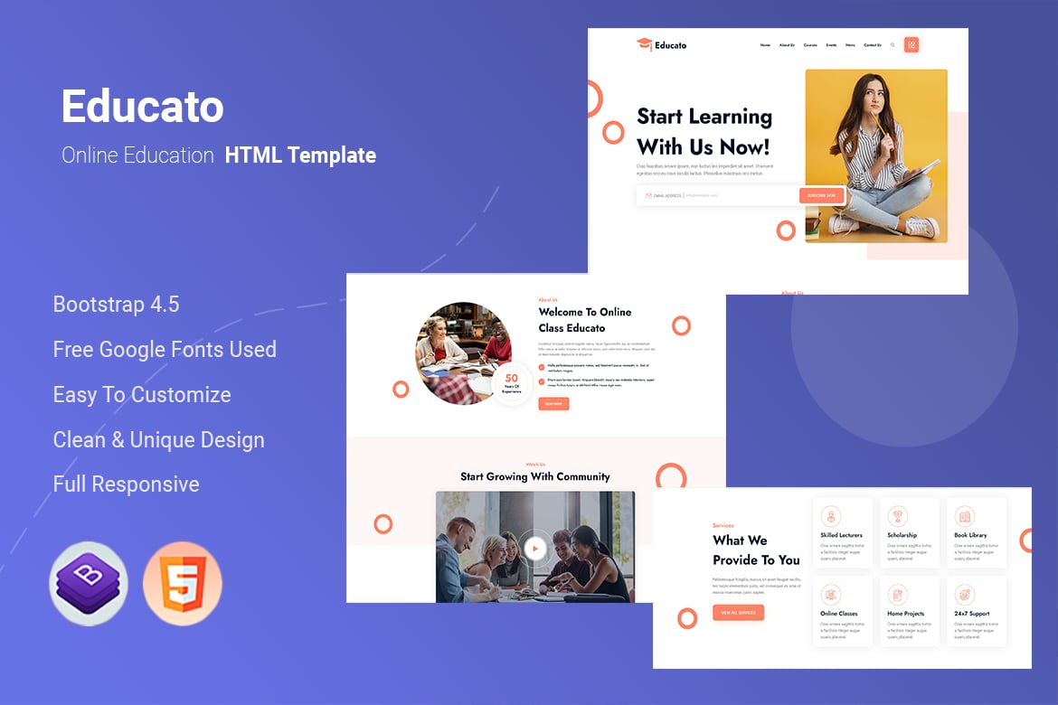 Educato - HTML-шаблон для онлайн-образования