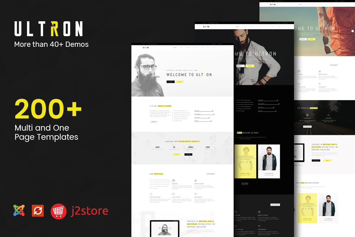 Ultron - адаптивный многоцелевой шаблон Joomla