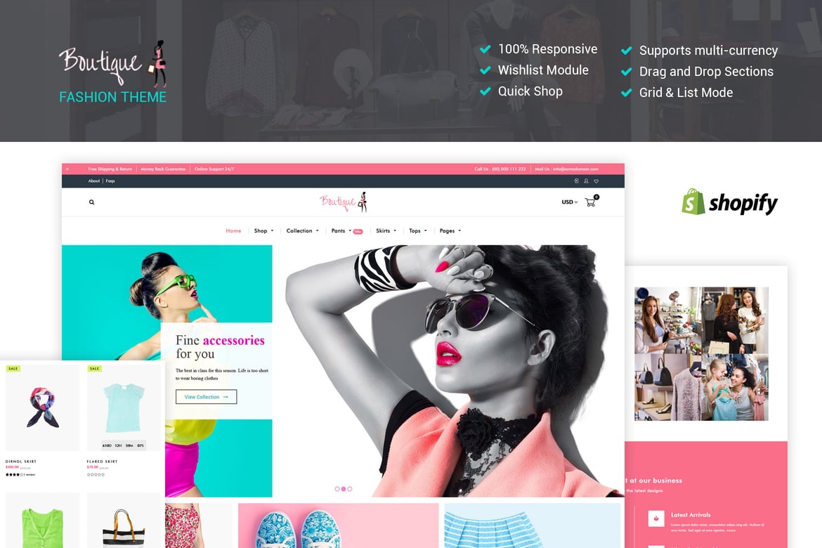 Модный бутик - адаптивная тема Shopify