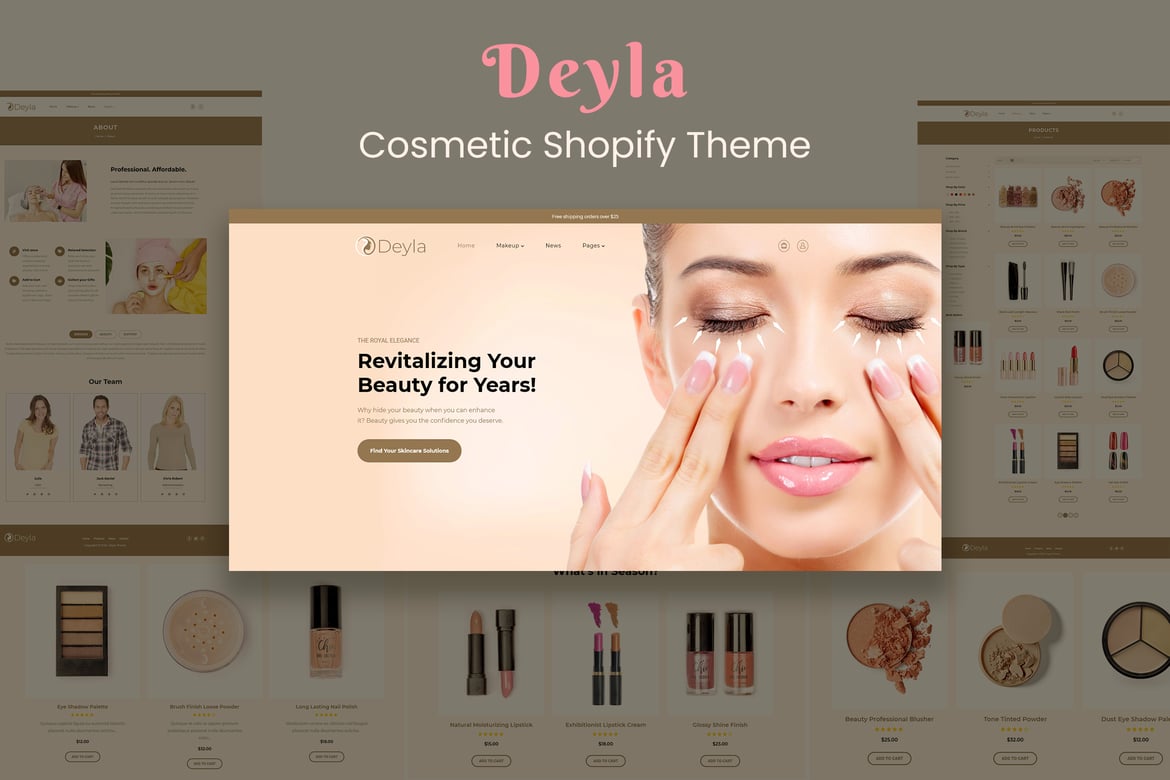 Deyla - тема Shopify Косметика по уходу за кожей