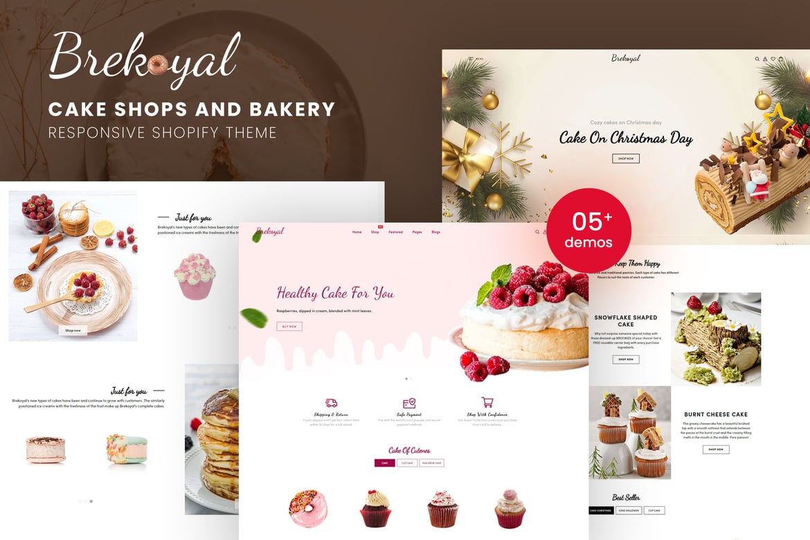 Brekoyal - адаптивная тема Shopify для тортов и выпечки