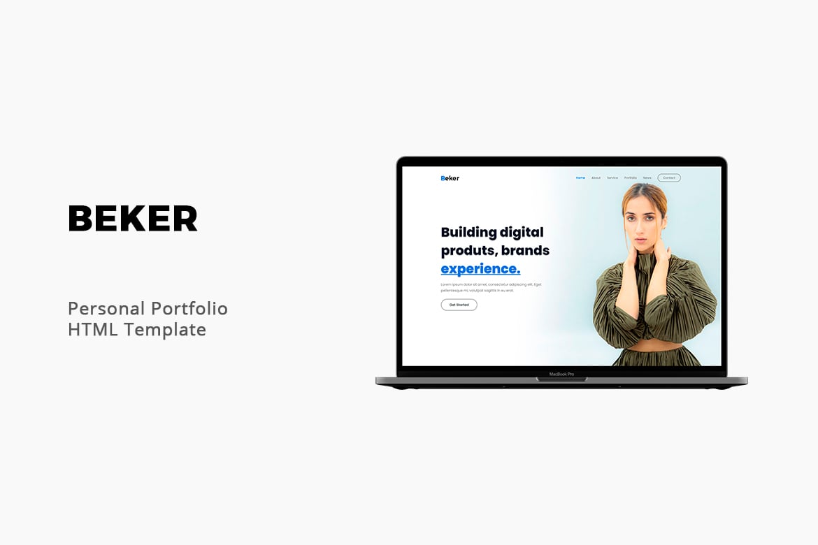 Beker - Шаблон личного портфолио