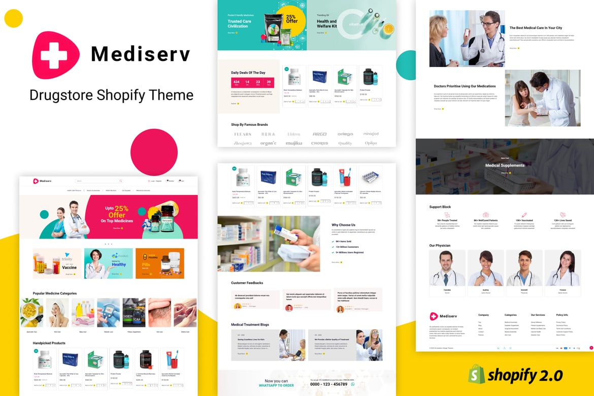 Mediserv - тема Shopify для аптеки «Чудо медицины»