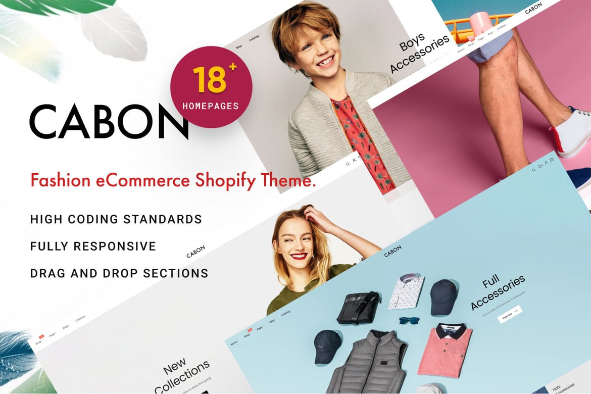 Cabon - тема Shopify с минимальной чистотой и несколькими шаблонами