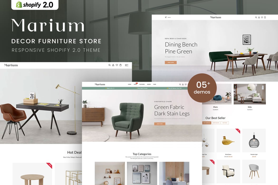 Marium - Тема Shopify 2.0 для магазина декоративной мебели