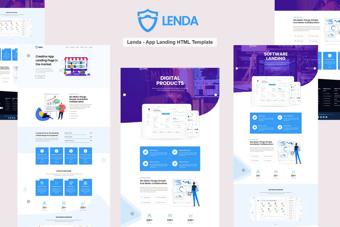 Lenda — HTML-шаблон лендинга Приложение