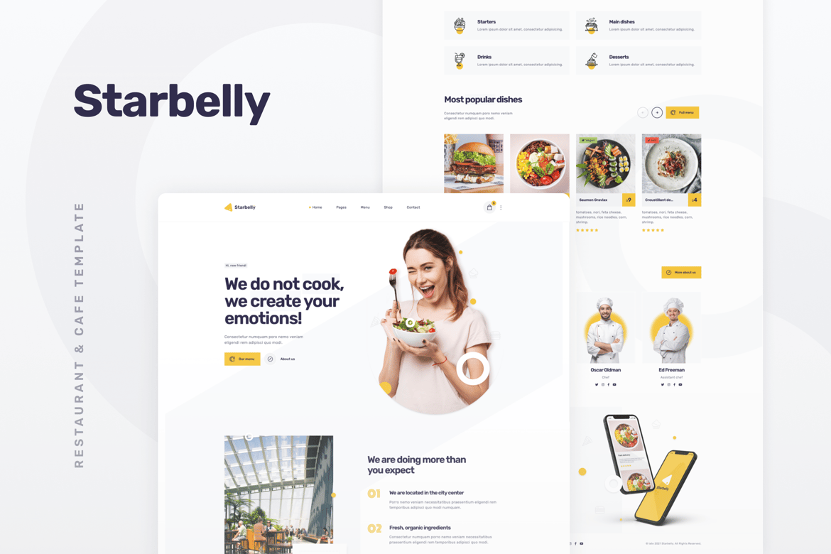 Starbelly - HTML-шаблон ресторана и кафе