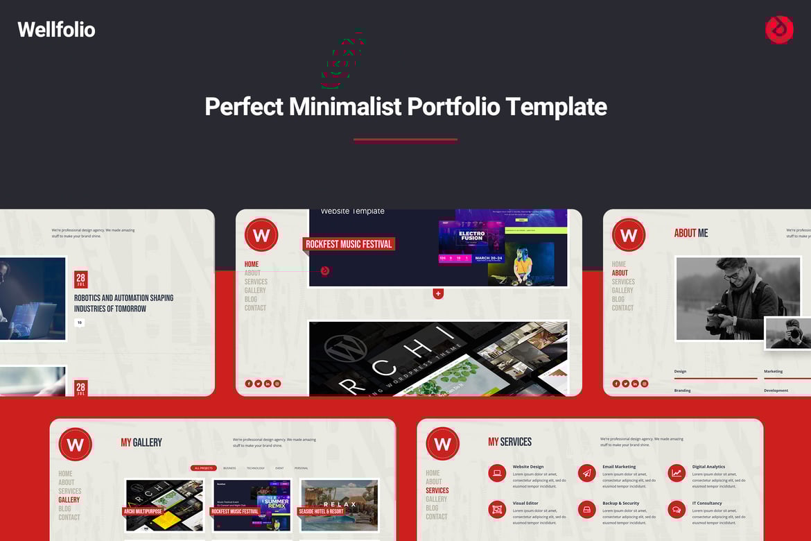 Шаблон Bootstrap для Портфолио агентства - Wellfolio