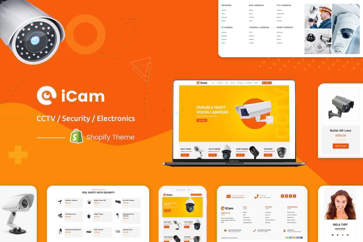 iCam | Видеонаблюдение/безопасность/электроника Shopify Магазин