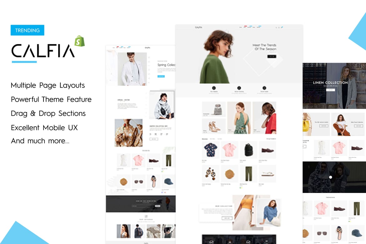 Calfia - модная многоцелевая тема Shopify
