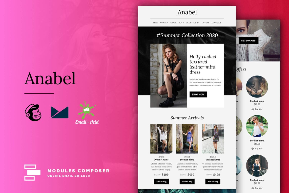 Anabel - адаптивный Шаблон электронной коммерции