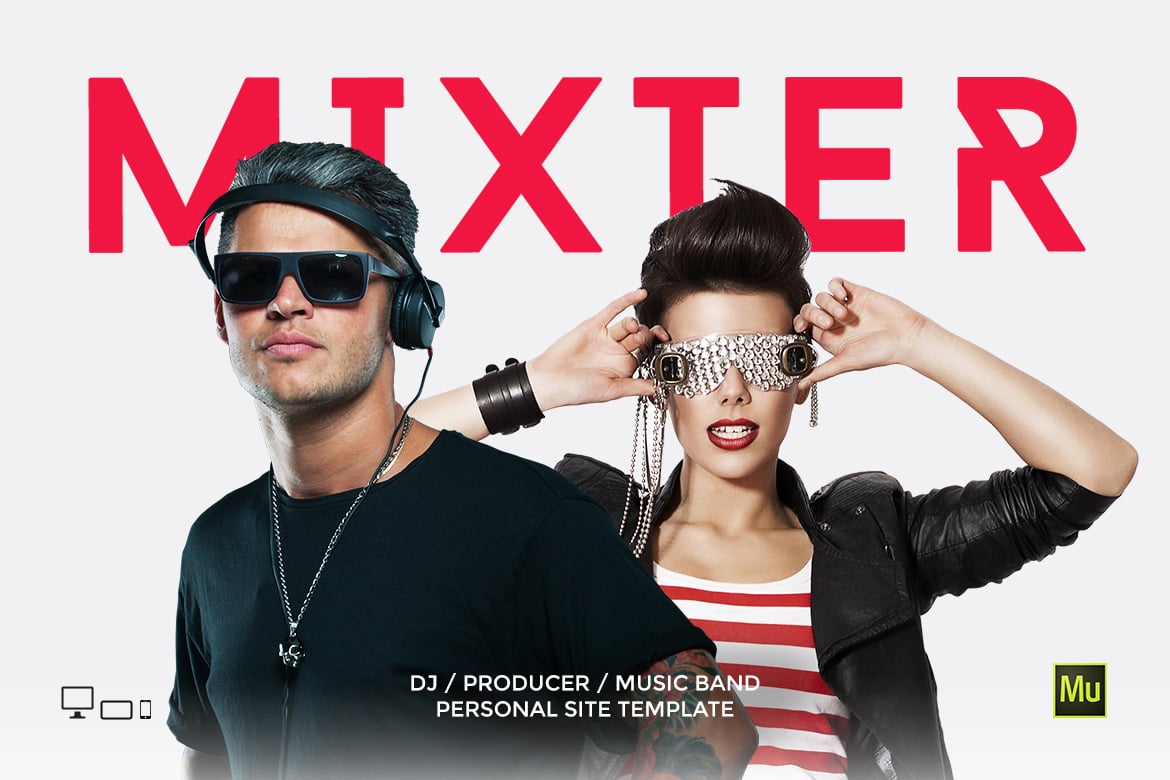 Mixter - шаблон персонального сайта диджея/продюсера