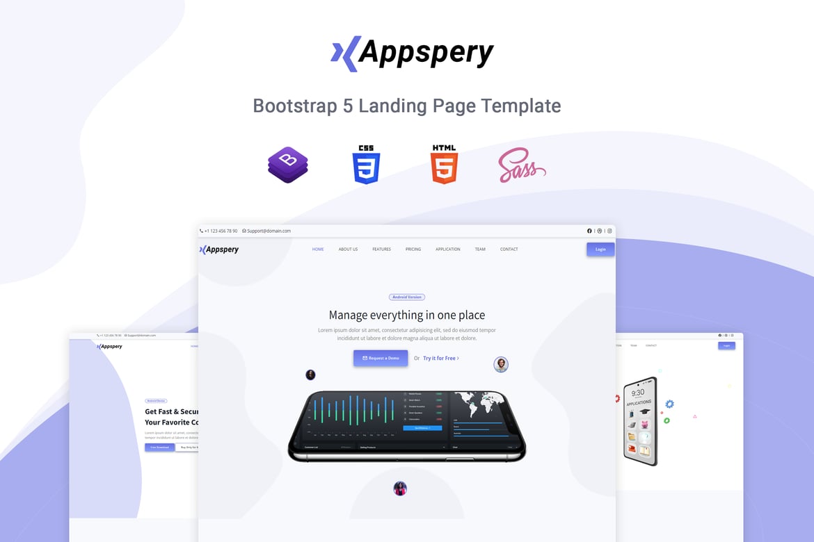 Appspery - шаблон лендинга приложения Bootstrap 5