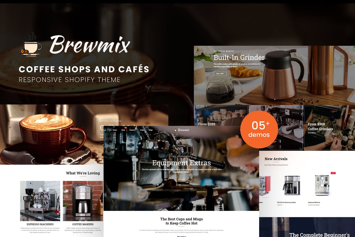 Brewmix - тема для кофеен и кафе Shopify