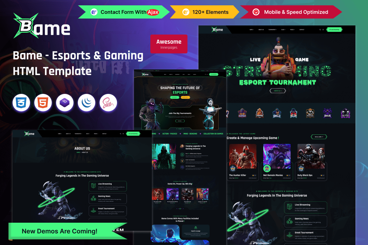 HTML-шаблон Game - киберспорт и игры