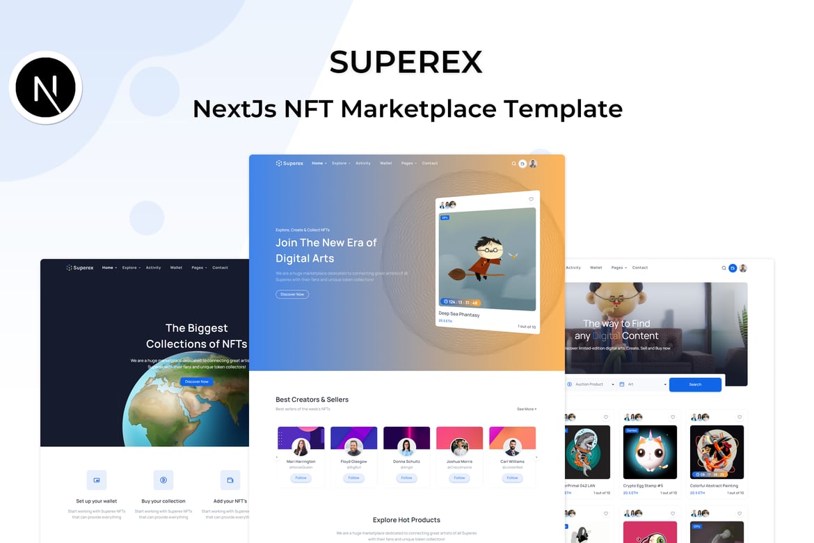 Superex - торговая площадка NextJS NFT