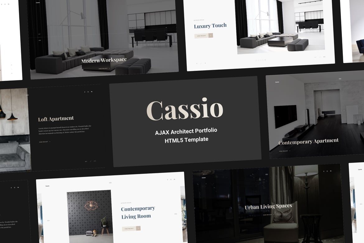 Cassio — HTML5-шаблон портфолио архитектора