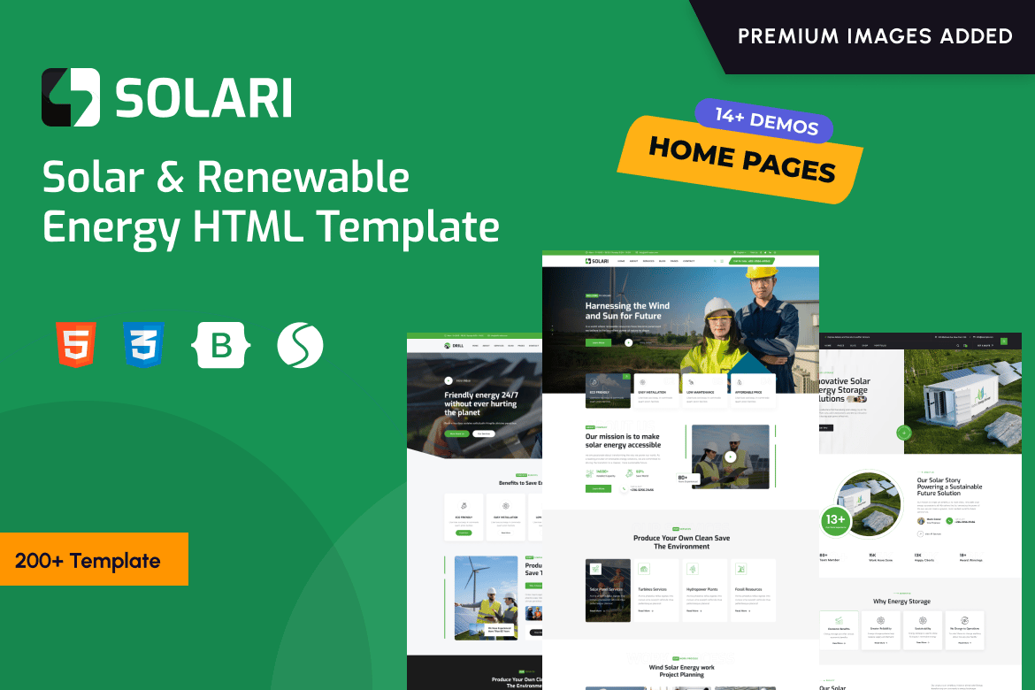 HTML-шаблон Solari - экология и солнечная энергия