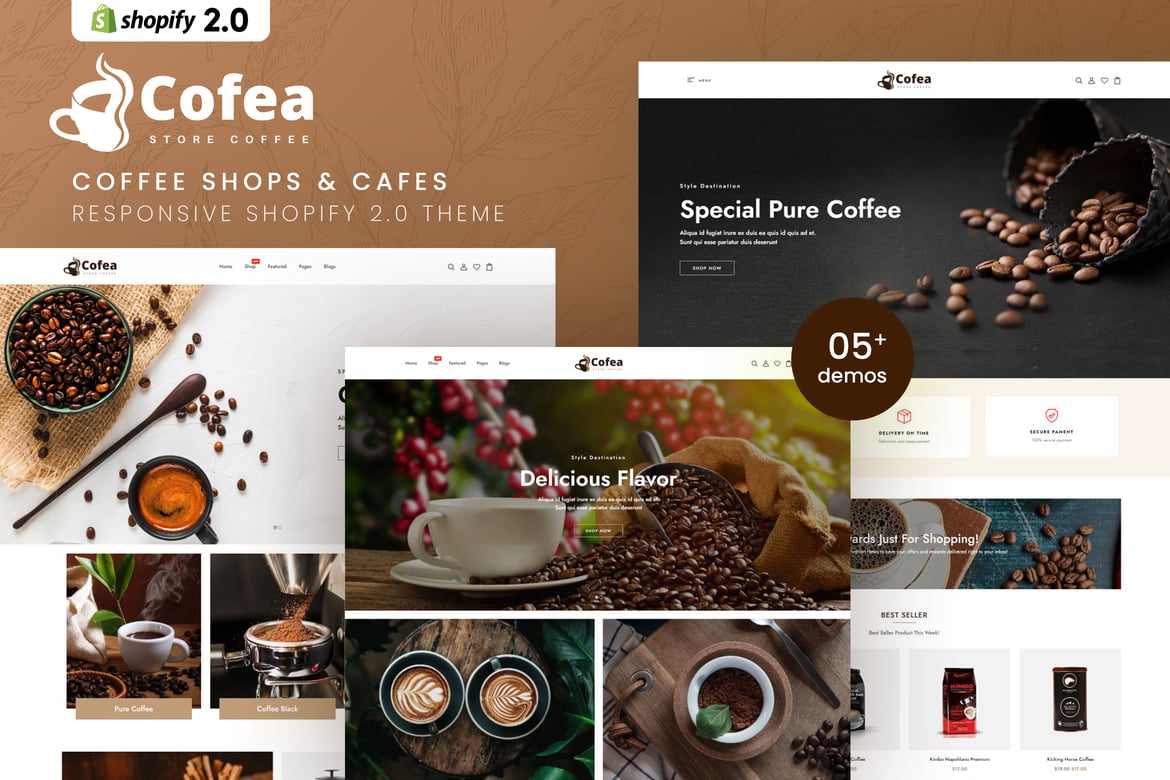 Cofea - Тема Shopify 2.0 для кофеен и кафе
