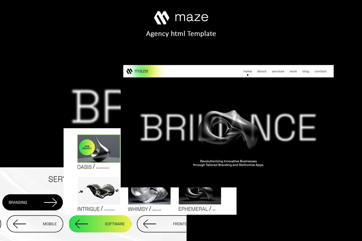 Maze - HTML-шаблон Портфолио агентства