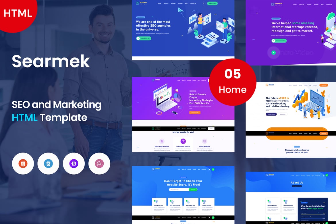 Searmek - Шаблон для SEO и маркетинга