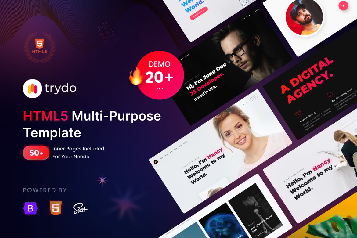 Trydo - Шаблон «Агентство и Портфолио»