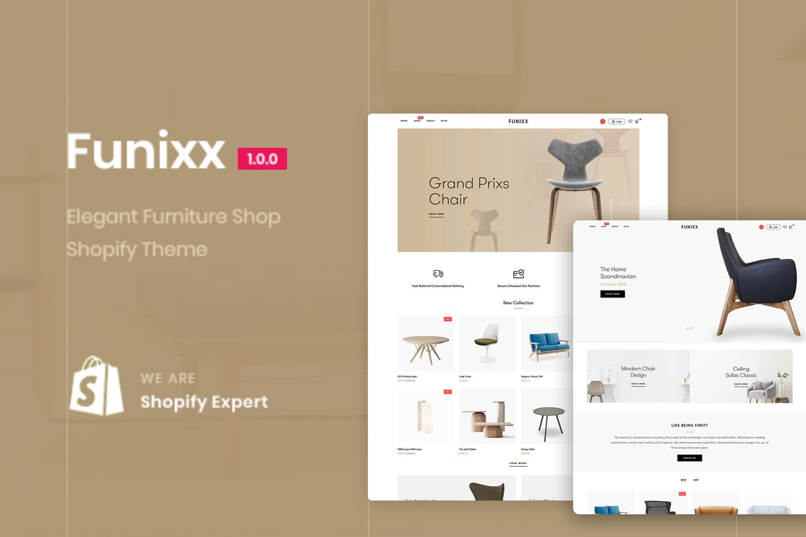 Funixx - магазин элегантной мебели для Shopify