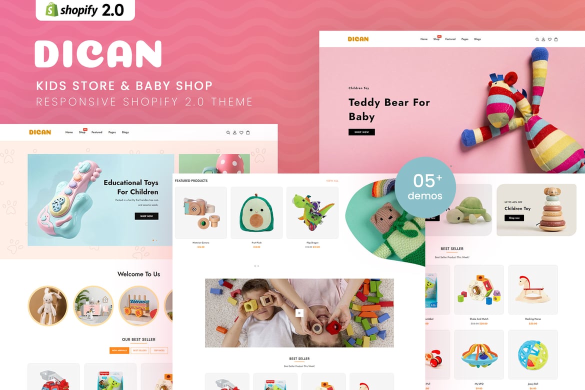 Dican - Тема Shopify 2.0 для детского магазина и детского магазина