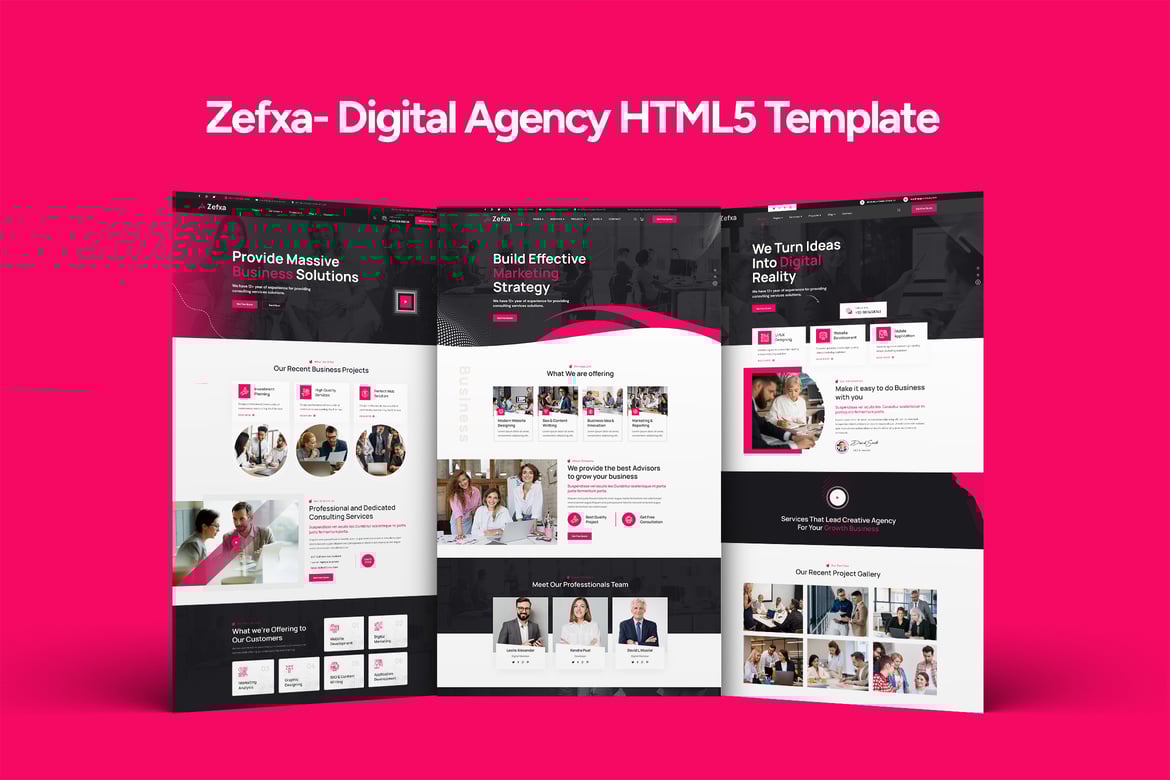 Zefxa - Шаблон HTML5 для цифрового агентства