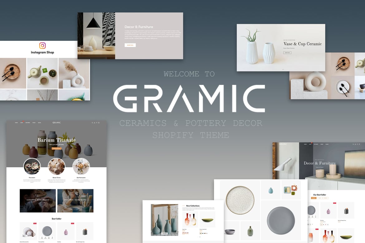 Gramic - тема Shopify для декора керамики и керамики