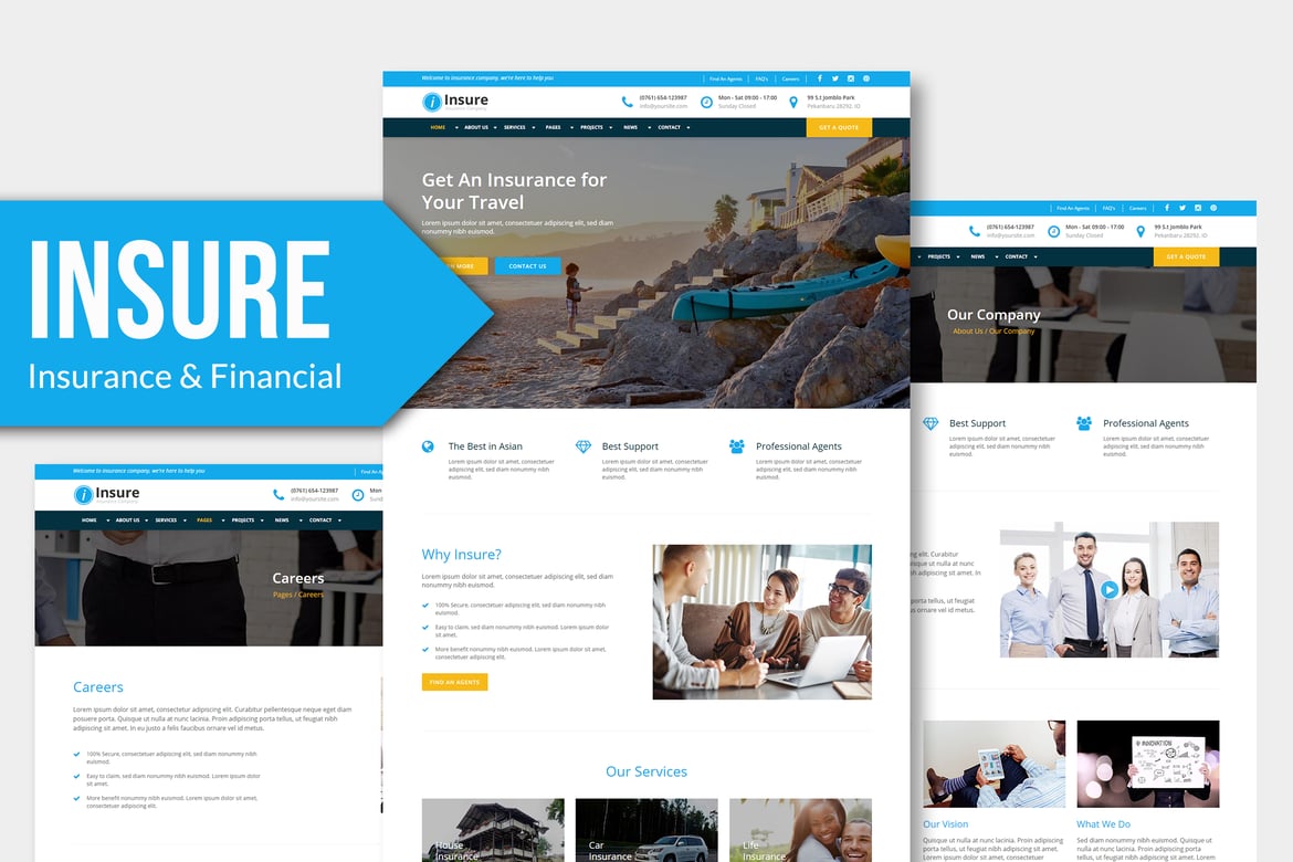 Insure - Шаблон «Страхование, бизнес-муза»