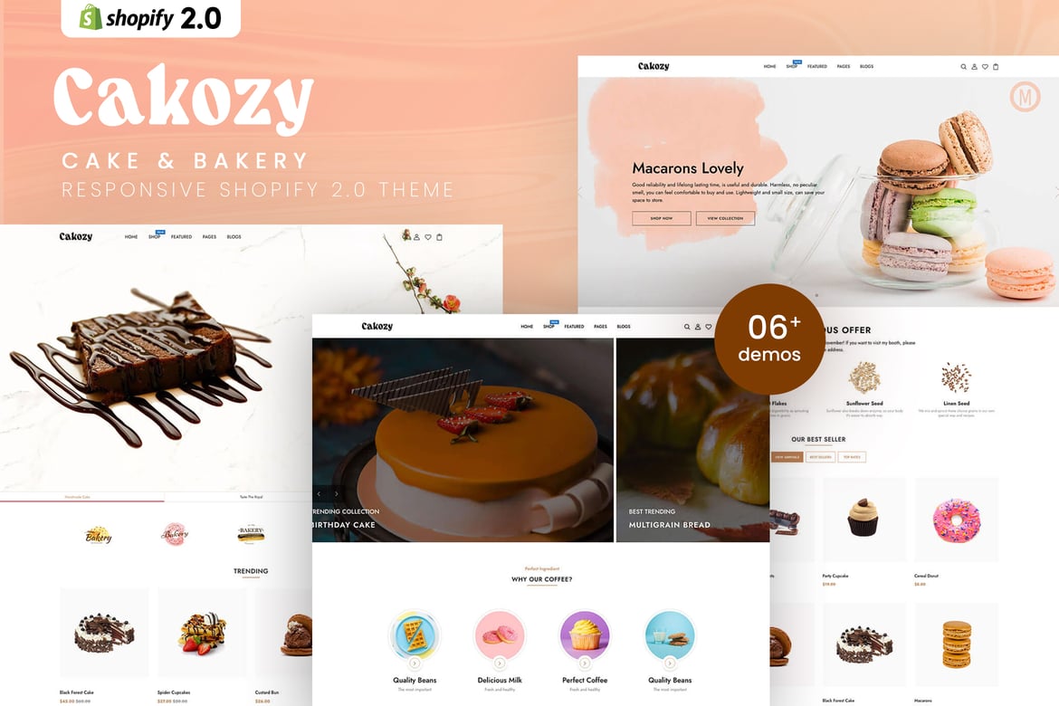 Тема Shopify 2.0 для тортов и выпечки Cakozy