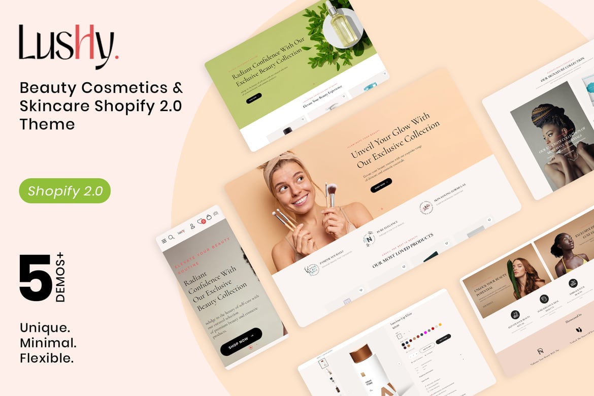 Lushy - Тема Shopify для красоты, косметики и ухода за кожей