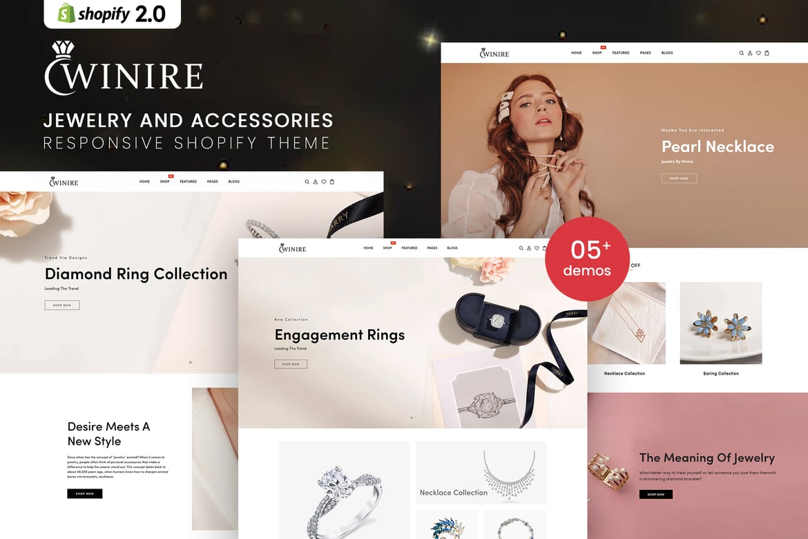 Winire - тема Shopify для украшений и аксессуаров