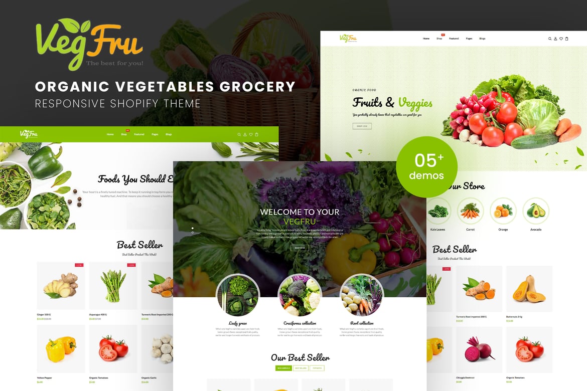 Vegfru - тема Shopify из органических овощей