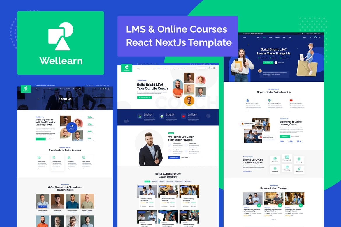 Wellern - шаблон онлайн-курсов React NextJS