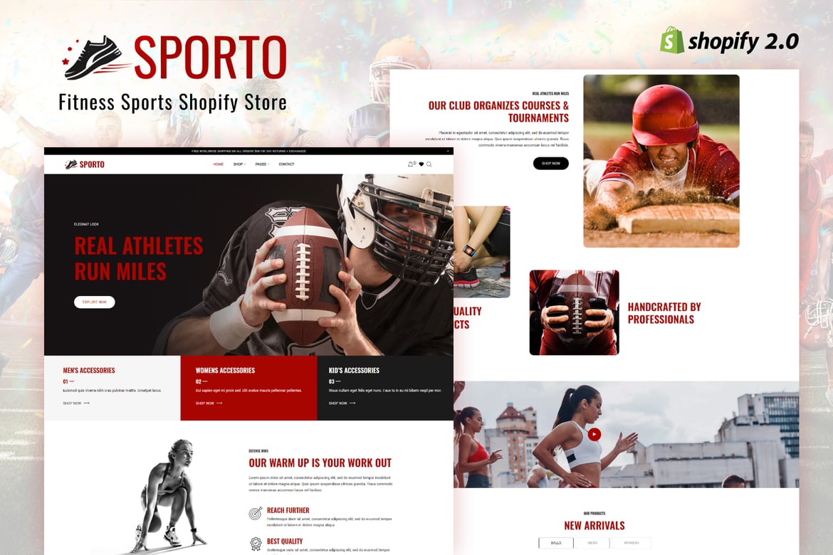 Спорт - магазин Shopify Shopify для фитнеса и спорта