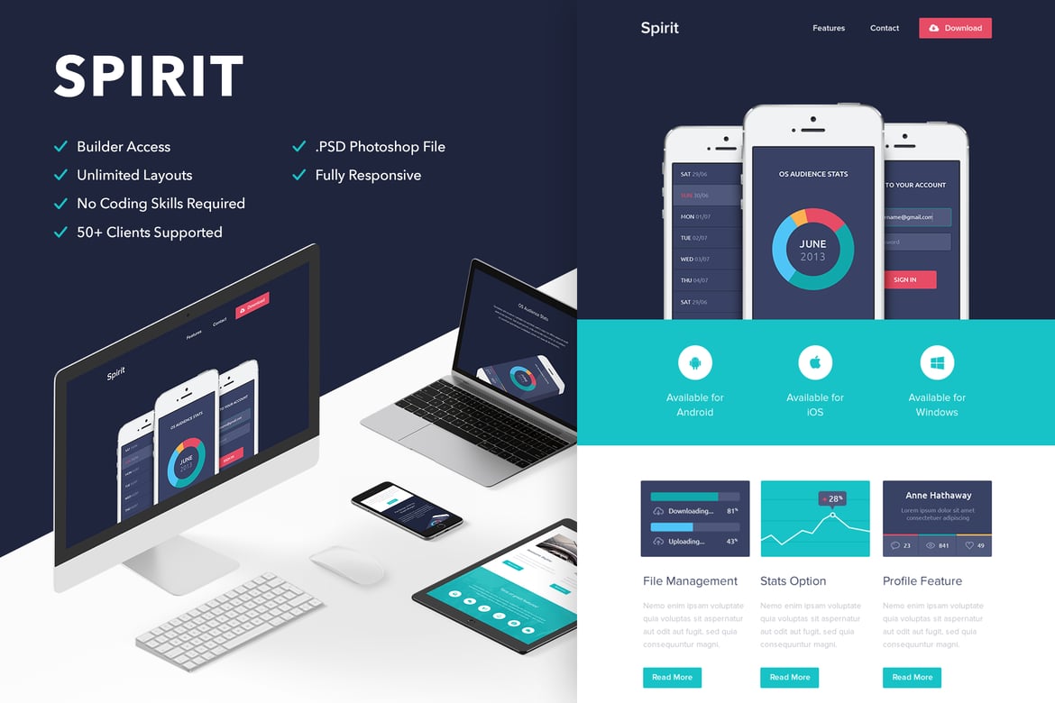 Spirit - Видеопочта (опционально) + Themebuilder