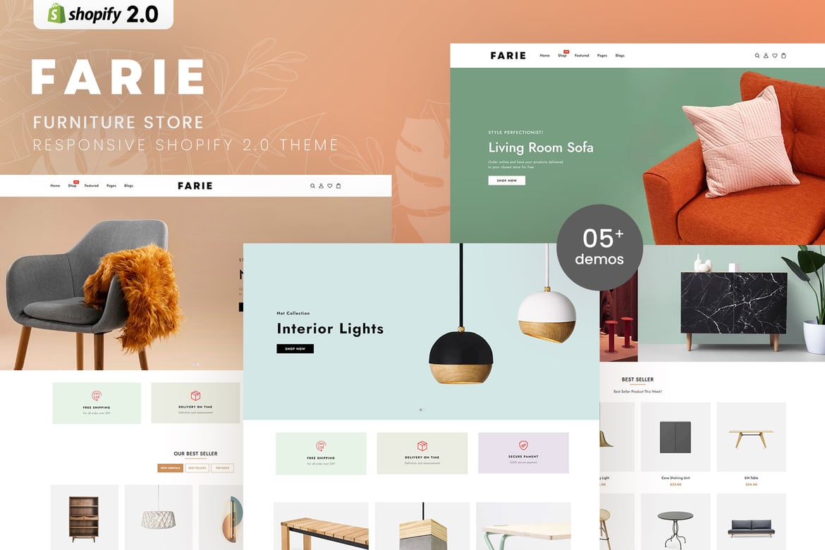 Farie - Тема Shopify 2.0 для мебельного магазина