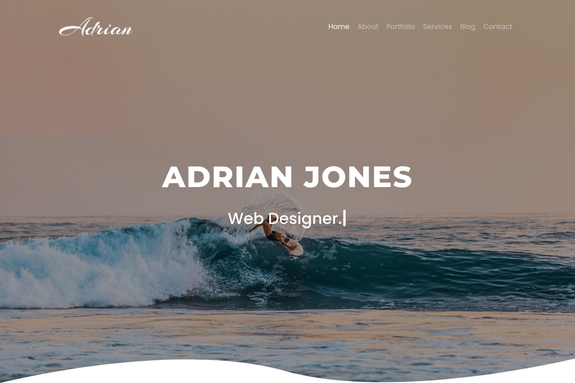 Adrian - Шаблон портфолио