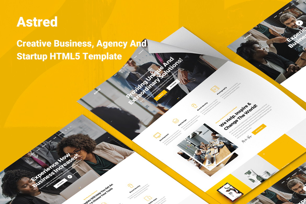Astred - современный многоцелевой HTML-шаблон
